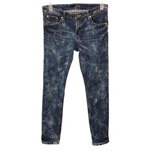 Worldwide Denim Brand Womens Medium Bleach Wash Faded Pockets Skinny Ankle Jeans